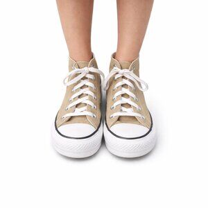 Converse Khaki Chuck Taylor All Star Lift Platform Sneakers - Like New - Unisex